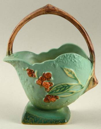 Bittersweet Green 6" Handled Basket