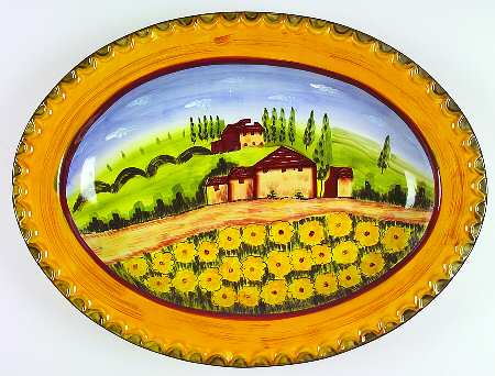 Douce Provence Countryside 21" Oval Serving Platter