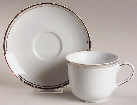 Royal Platinum Flat Cup & Saucer Set