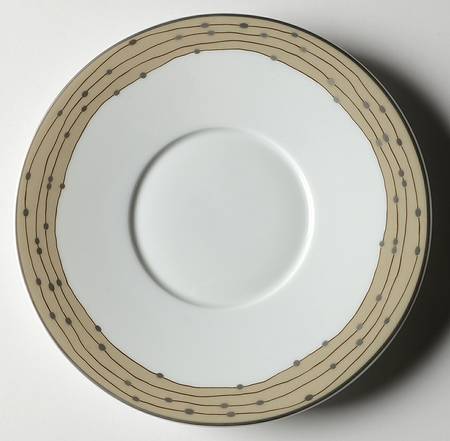 Pluies Beige Saucer for Flat Cup