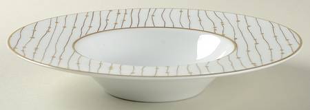 Pluies Gold Rim Soup Bowl