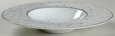 Pluies Platinum Large Rim Soup Bowl