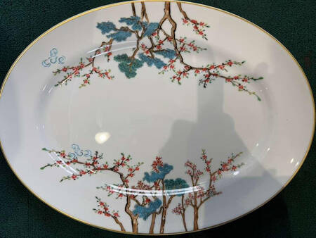 Jardin Celeste 16" Oval Serving Platter