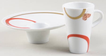 Metamorphoses Espresso Cup and Saucer Set by Raynaud