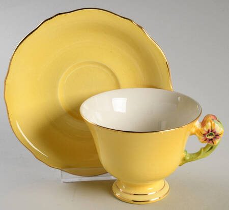 Petunia (Yellow) Footed Cup & Saucer Set