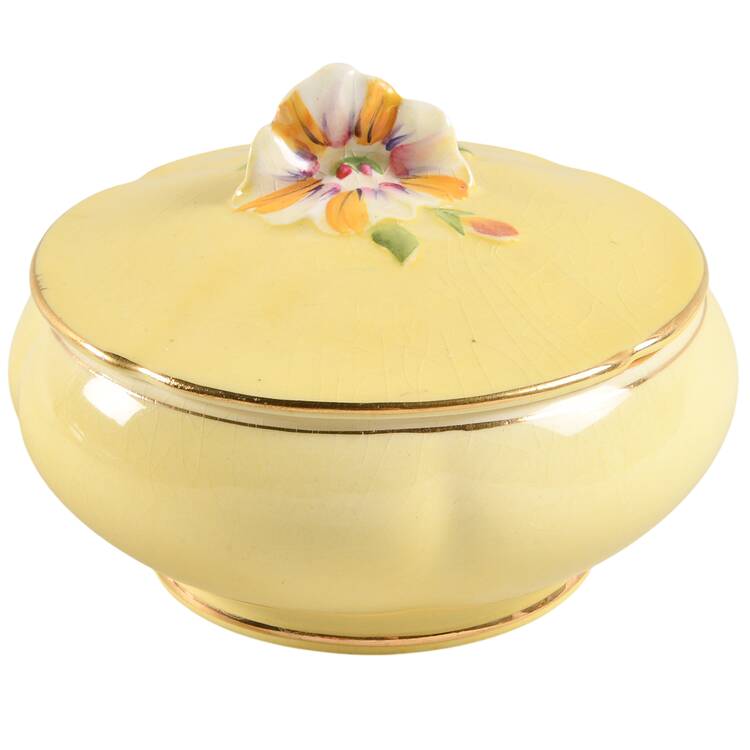 Petunia (Yellow) Sugar Bowl & Lid by Royal Winton