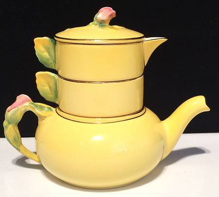 Petunia (Yellow) Mini Teapot Stacking Set (Creamer, Sugar)