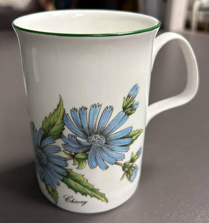 Botanical Flowers (Green Trim) Mug