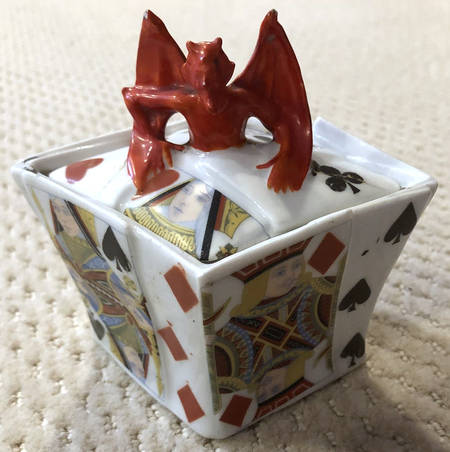Devil and Cards Sugar Bowl & Lid