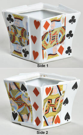 Devil and Cards Sugar Bowl No Lid