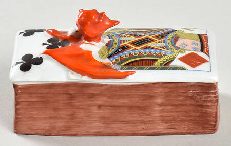 Devil and Cards Stamp Box (Postage)