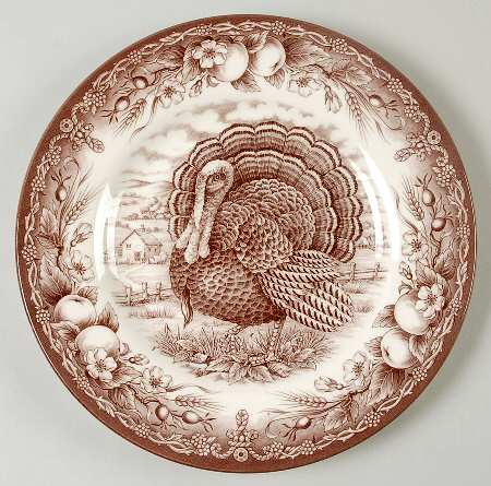 Turkey Brown Salad Plate