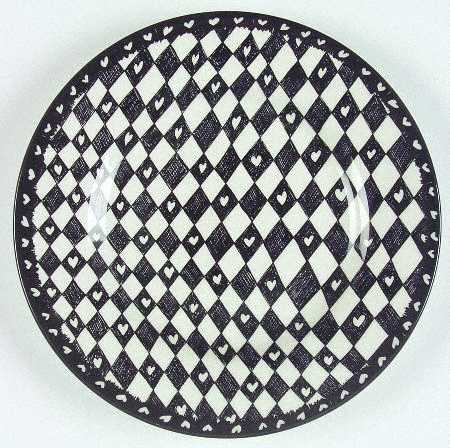 Black Diamonds Salad Plate