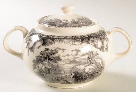 Hayride Black Sugar Bowl & Lid