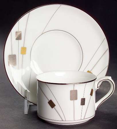 Abacus Flat Cup & Saucer Set