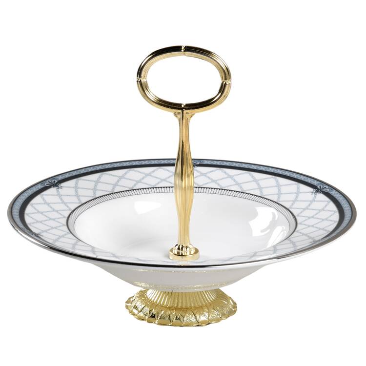 Countess 6"-7" Handled Footed Nut Dish HC
