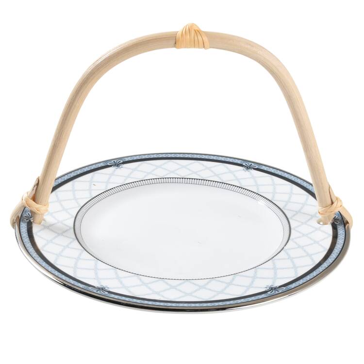 Countess 5 3/8"-5 5/8" Bamboo Handled Serving Plate  HC