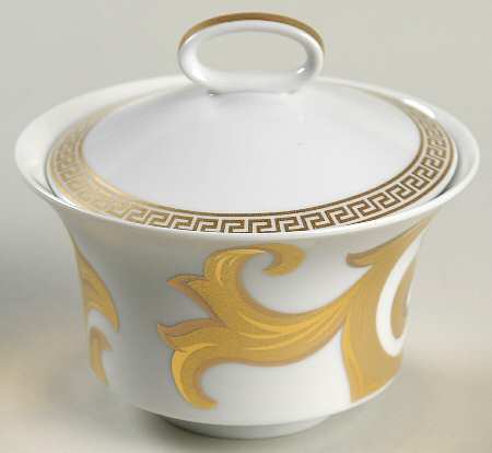 Arabesque Gold Sugar Bowl & Lid