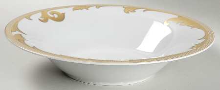 Arabesque Gold Large Rim Soup Bowl