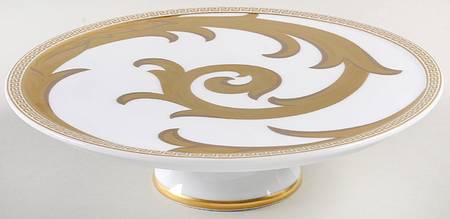 Arabesque Gold 8" Diameter Pedestal Cake Stand