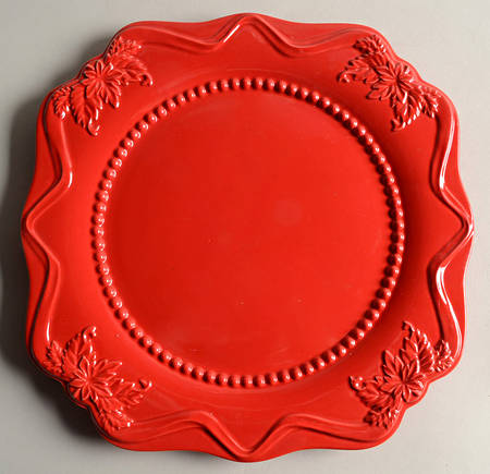 Poinsettia Collection Square Dinner Plate