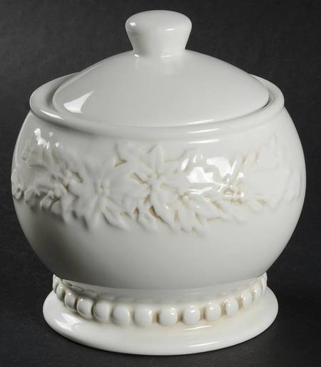 Poinsettia Collection Sugar Bowl & Lid