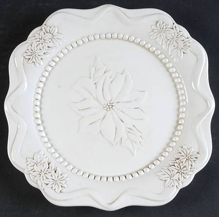 Poinsettia Collection Square Salad Plate