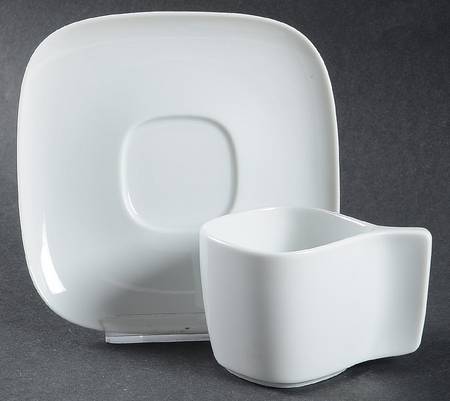A la Carte Tatami Flat Demitasse Cup & Saucer Set