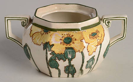 Poppies B (Multisided, Yellow) Sugar Bowl No Lid
