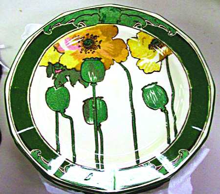 Poppies B (Multisided, Yellow) Salad Plate