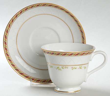 Seasons of Colour White Footed Cup & Saucer Set