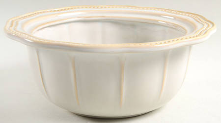 Hobnail Cream Round Vegetable No Lid