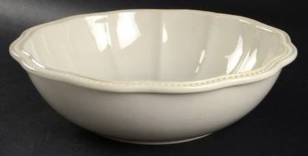Hobnail Cream 12" Large Salad Serving Bowl