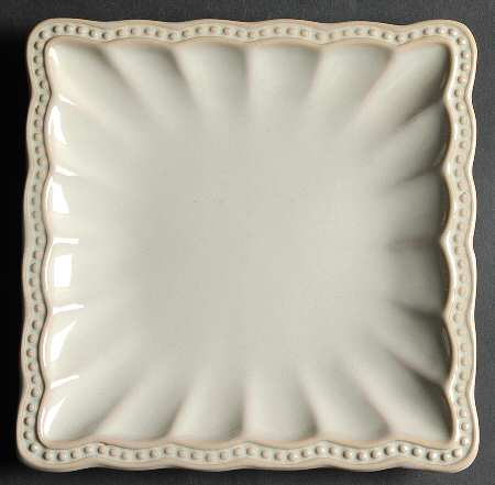 Hobnail Cream Square Salad Plate