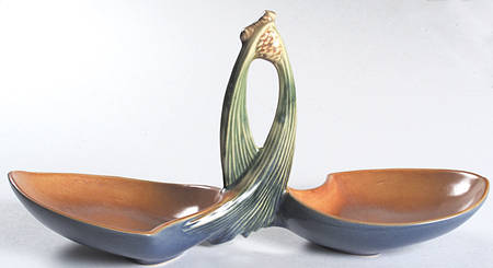 Pinecone Modern Blue (400 Series) Double Serving Tray with Center Handle