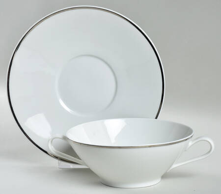 3455 (Bettina Shape) Flat Cream Soup Bowl & Saucer Set