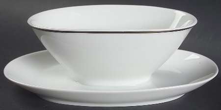 3455 (Bettina Shape) Gravy Boat with Attached Underplate