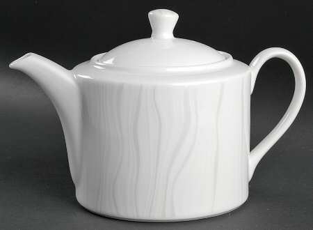Mirage (White on White) Teapot & Lid