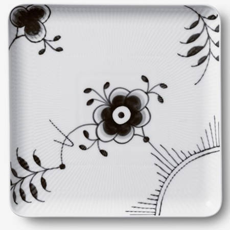 Mega Black 8" Square Plate by Royal Copenhagen
