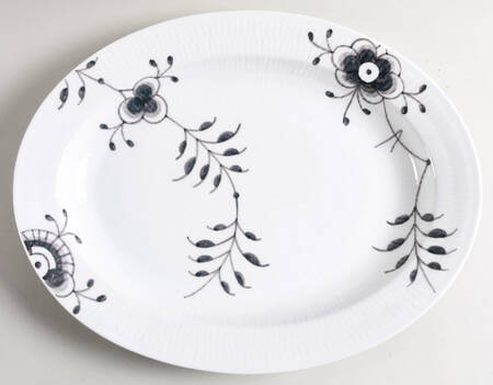 Mega Black 14" Oval Plate