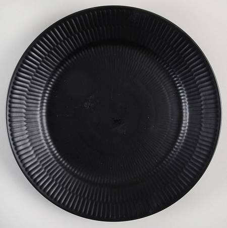 Black Plain Fluted Luncheon/Salad Plate