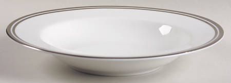 Pure Platinum Large Rim Soup Bowl