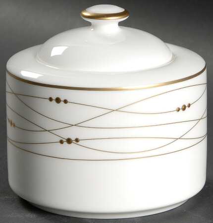 Precious Gold Sugar Bowl & Lid