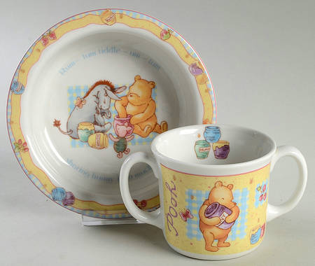 Winnie the Pooh Collection (Disney, Porcelain) 2 Pc Baby Set (Mug & Baby Plate)