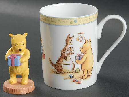Winnie the Pooh Collection (Disney, Porcelain) (Christening Time) Mug & Figurine Set