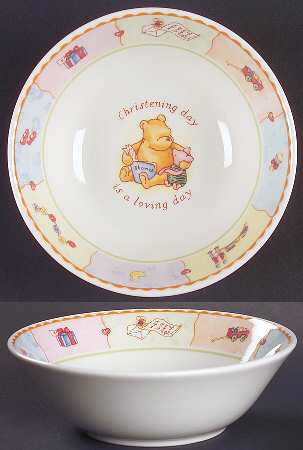Winnie the Pooh Collection (Disney, Porcelain) Christening Child's Bowl