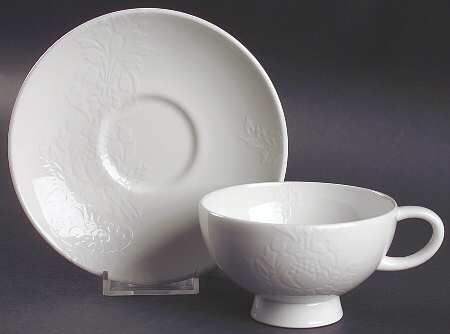 Serenity (Embossed Tapestry) Footed Cup & Saucer Set