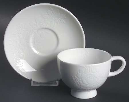 Serenity (Embossed Tapestry) Footed Cup & Saucer Set