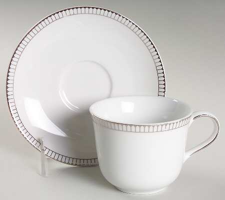 Paramount Platinum Flat Cup & Saucer Set