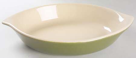 Bay Leaves Dark Green 12'' Oval Baker